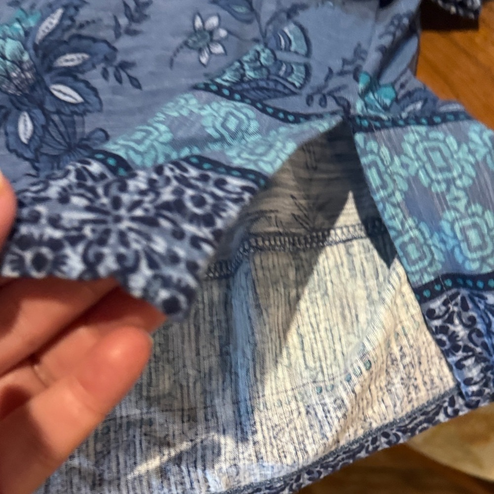 Coldwater Creek Blue and Green Floral Top - Picture 14 of 16